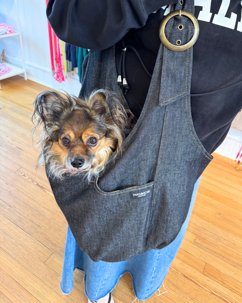 Bucket Bag Dog Carrier in Denim or Camo (Made in New York)