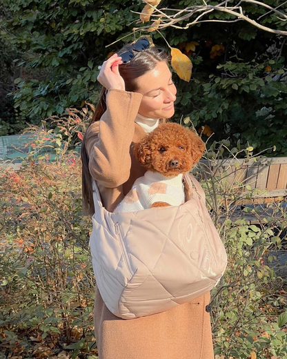 Cloud Crossbody Pet Carrier in Beige or Black