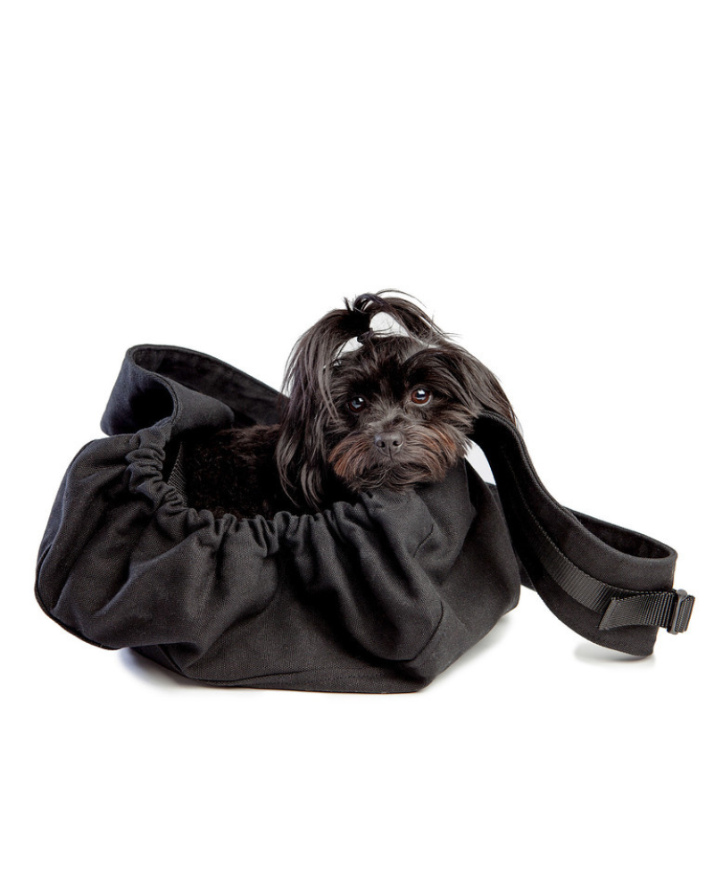 Messenger Dog Pouch Carrier in Black (Made in the USA)