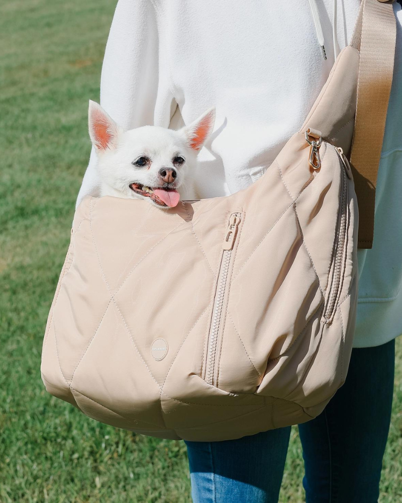 Cloud Crossbody Pet Carrier in Beige or Black