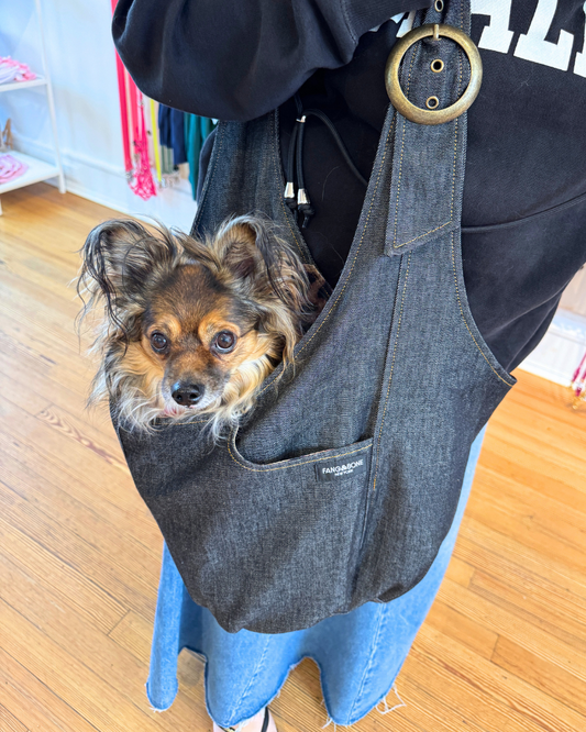 Bucket Bag Dog Carrier in Denim or Camo (Made in New York)